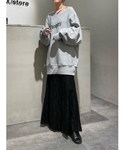 Lui's（ルイス）の「FLOPPYプリントダメージ裏毛プルオーバー（スウェット・レディース・ネイビー/グレー/オフホワイト・FREE）」の16枚目の写真