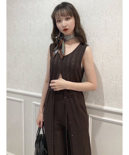 dazzlin(ダズリン)の「サマークロシェニットパンツ(その他パンツ・レディース・パープル/ブラウン/オフホワイト・FREE)」の6枚目の写真