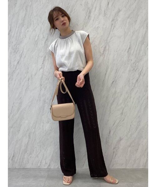 dazzlin(ダズリン)の「サマークロシェニットパンツ(その他パンツ・レディース・パープル/ブラウン/オフホワイト・FREE)」の12枚目の写真