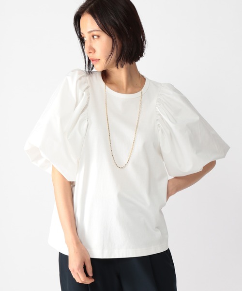 BARNYARDSTORM（バンヤードストーム）の「BARNYARDSTORM / 【WEB限定サイズL】バルーンスリーブプルオーバー（Tシャツ/カットソー・レディース・ホワイト/ブラック/ブラウン・0/1/2）」の10枚目の写真