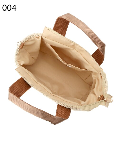 DRESKIP（ドレスキップ）の「◆雑材スクエアトート（ショルダーバッグ・レディース・アイボリー/グレー/ブラウン系・00）」の8枚目の写真