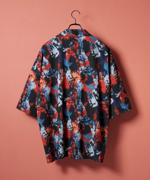 ENDER PRODUCTS(エンダープロダクツ)の「ビッグシルエット総柄オープンカラーショートスリーブシャツ/タイダイ/フラワー/ペイント 【ENDER PRODUCTS/エンダープロダクツ】(シャツ/ブラウス・メンズ・ブラック系/ネイビー系/レッド系・M/L)」の18枚目の写真
