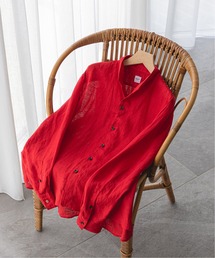 EDIFICE | スタンディング リネンシャツ(シャツ/ブラウス)