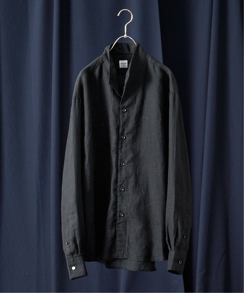 EDIFICE（エディフィス）の「スタンディング リネンシャツ（シャツ/ブラウス・メンズ・ホワイト/ブラック/ベージュ/レッド・SMALL/MEDIUM/LARGE）」の3枚目の写真