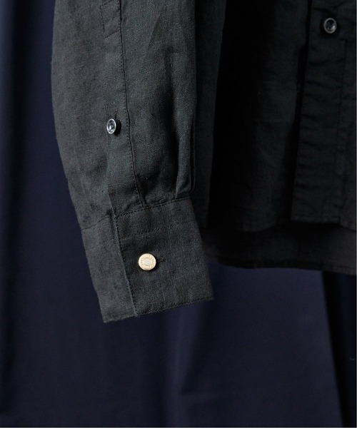 EDIFICE（エディフィス）の「スタンディング リネンシャツ（シャツ/ブラウス・メンズ・ホワイト/ブラック/ベージュ/レッド・SMALL/MEDIUM/LARGE）」の6枚目の写真