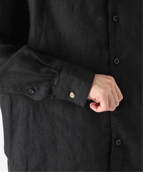EDIFICE（エディフィス）の「スタンディング リネンシャツ（シャツ/ブラウス・メンズ・ホワイト/ブラック/ベージュ/レッド・SMALL/MEDIUM/LARGE）」の20枚目の写真