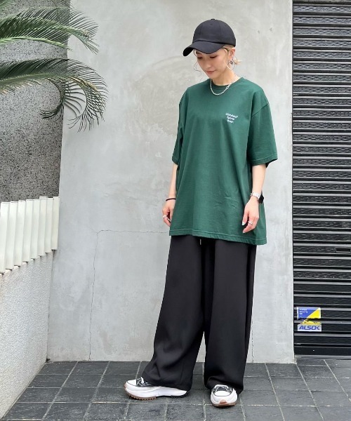 WHITELAND(ホワイトランド)の「WHITELAND/ホワイトランド/JERSEY WIDE PANTS/ワイドパンツ(その他パンツ・レディース・ブラック/グリーン・FREE)」の13枚目の写真