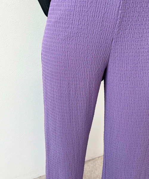 toucher du brise（トゥシェドブリーズ）の「【ウエストゴムで楽チン】プリーツパンツ（その他パンツ・レディース・ブラック/グリーン/パープル/オレンジ/ブルー/ピンク・M）」の22枚目の写真