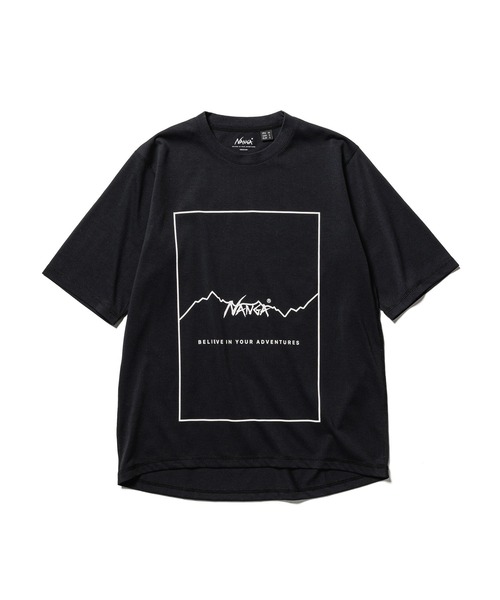 NANGA（ナンガ）の「DRY MIX FRAME LOGO TEE/ドライミックス フレームロゴ ティー（Tシャツ/カットソー・メンズ・ホワイト/ブラック/グレー/マスタード・S/M/L/XL）」の3枚目の写真
