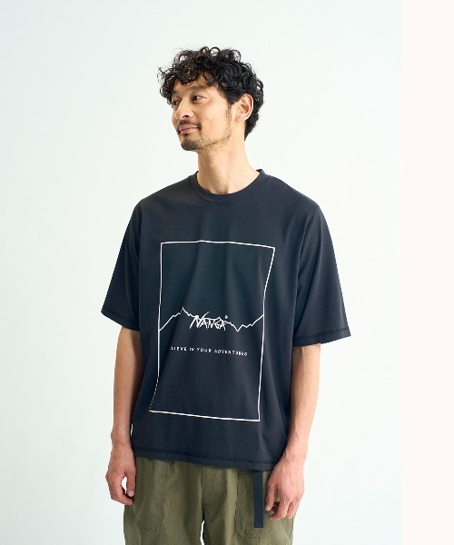 NANGA（ナンガ）の「DRY MIX FRAME LOGO TEE/ドライミックス フレームロゴ ティー（Tシャツ/カットソー・メンズ・ホワイト/ブラック/グレー/マスタード・S/M/L/XL）」の14枚目の写真