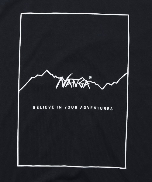 NANGA（ナンガ）の「DRY MIX FRAME LOGO TEE/ドライミックス フレームロゴ ティー（Tシャツ/カットソー・メンズ・ホワイト/ブラック/グレー/マスタード・S/M/L/XL）」の12枚目の写真