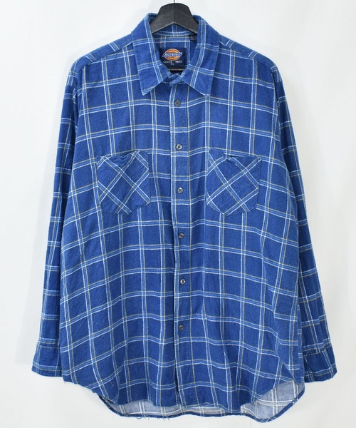 ビンテージDickiesフェードネルシャツ 90s vintage 古着 ビンテージ ディッキーズ Dickice ネルシャツ