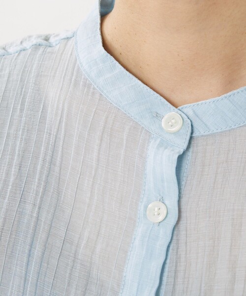 FREAK'S STORE(フリークスストア)の「シアーカラーフレンチスリーブワンピース(シャツワンピース・レディース・ピンク/ブルー/グリーン・フリ-)」の15枚目の写真