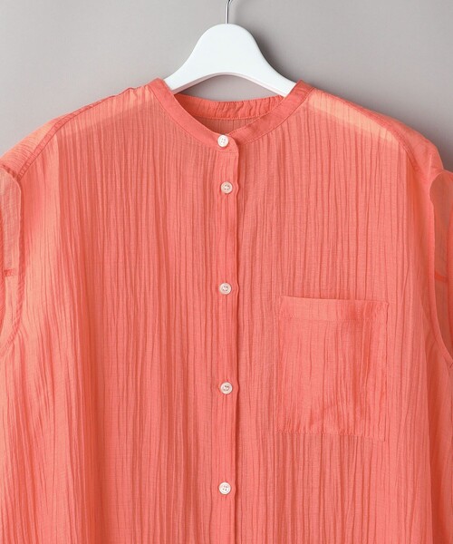 FREAK'S STORE(フリークスストア)の「シアーカラーフレンチスリーブワンピース(シャツワンピース・レディース・ピンク/ブルー/グリーン・フリ-)」の16枚目の写真