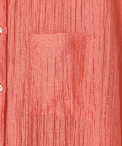 FREAK'S STORE(フリークスストア)の「シアーカラーフレンチスリーブワンピース(シャツワンピース・レディース・ピンク/ブルー/グリーン・フリ-)」の14枚目の写真