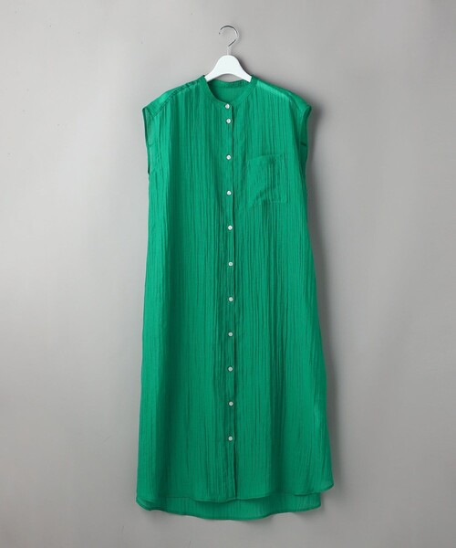 FREAK'S STORE(フリークスストア)の「シアーカラーフレンチスリーブワンピース(シャツワンピース・レディース・ピンク/ブルー/グリーン・フリ-)」の9枚目の写真