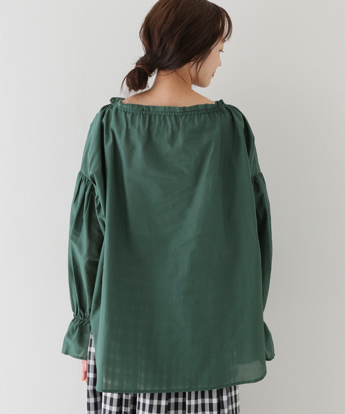 B.C STOCK(ベーセーストック)の「キャンディースリーブ ブラウス(シャツ/ブラウス・レディース・グリーン/ブラック/ホワイト・FREE)」の12枚目の写真