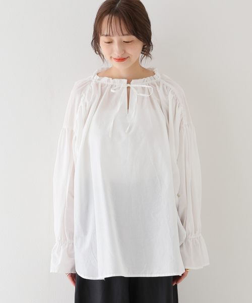 B.C STOCK(ベーセーストック)の「キャンディースリーブ ブラウス(シャツ/ブラウス・レディース・グリーン/ブラック/ホワイト・FREE)」の22枚目の写真