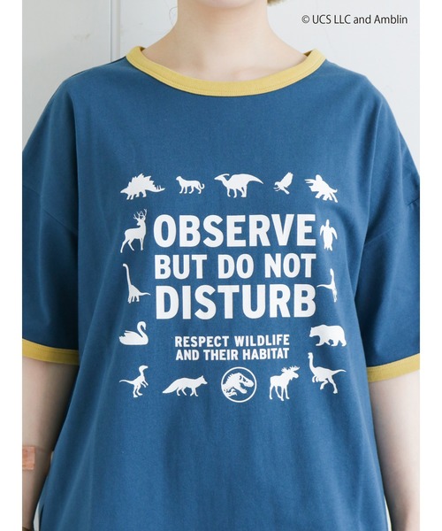 ehka sopo（エヘカソポ）の「【ジュラシック・ワールド】プリントリンガーTシャツ（Tシャツ/カットソー・レディース・ブラウン/オフホワイト/ブルー・ﾌﾘ-）」の14枚目の写真