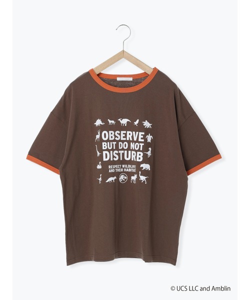 ehka sopo（エヘカソポ）の「【ジュラシック・ワールド】プリントリンガーTシャツ（Tシャツ/カットソー・レディース・ブラウン/オフホワイト/ブルー・ﾌﾘ-）」の16枚目の写真