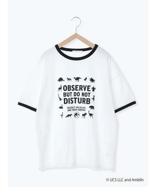 ehka sopo（エヘカソポ）の「【ジュラシック・ワールド】プリントリンガーTシャツ（Tシャツ/カットソー・レディース・ブラウン/オフホワイト/ブルー・ﾌﾘ-）」の18枚目の写真