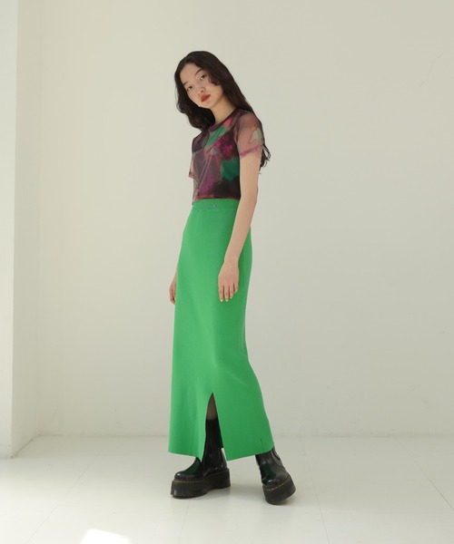 TINA：JOJUN（ティーナジョジュン）の「UNITE SHEER TOPS TINA：JOJUN（Tシャツ/カットソー・レディース・ピンク/オレンジ・M）」の6枚目の写真