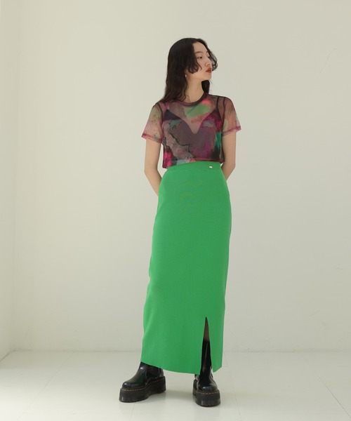 TINA：JOJUN（ティーナジョジュン）の「UNITE SHEER TOPS TINA：JOJUN（Tシャツ/カットソー・レディース・ピンク/オレンジ・M）」の8枚目の写真