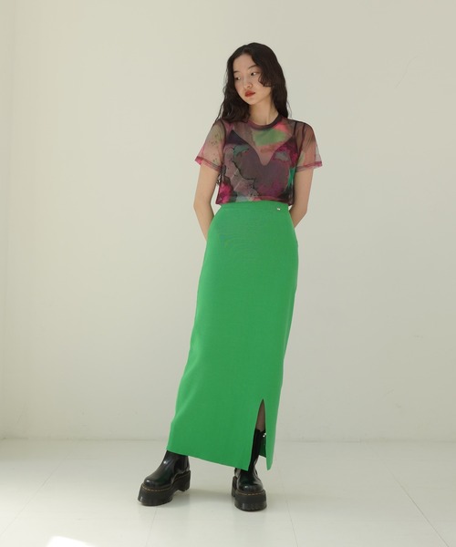 TINA：JOJUN（ティーナジョジュン）の「UNITE SHEER TOPS TINA：JOJUN（Tシャツ/カットソー・レディース・ピンク/オレンジ・M）」の9枚目の写真