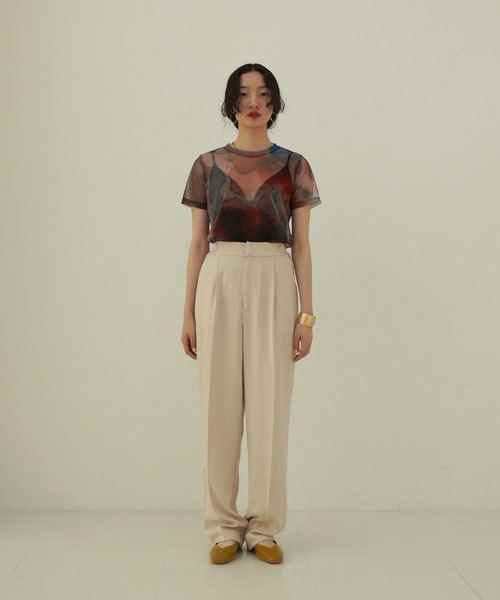 TINA：JOJUN（ティーナジョジュン）の「UNITE SHEER TOPS TINA：JOJUN（Tシャツ/カットソー・レディース・ピンク/オレンジ・M）」の12枚目の写真