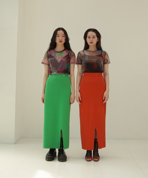 TINA：JOJUN（ティーナジョジュン）の「UNITE SHEER TOPS TINA：JOJUN（Tシャツ/カットソー・レディース・ピンク/オレンジ・M）」の17枚目の写真