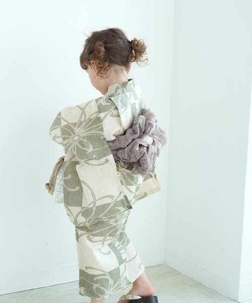 utatane（ウタタネ）の「キッズ浴衣3点セット utatane（浴衣・キッズ・グリーン・110cm/100cm/120cm/130cm）」の3枚目の写真