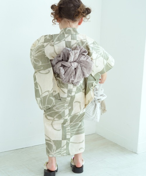 utatane（ウタタネ）の「キッズ浴衣3点セット utatane（浴衣・キッズ・グリーン・110cm/100cm/120cm/130cm）」の4枚目の写真