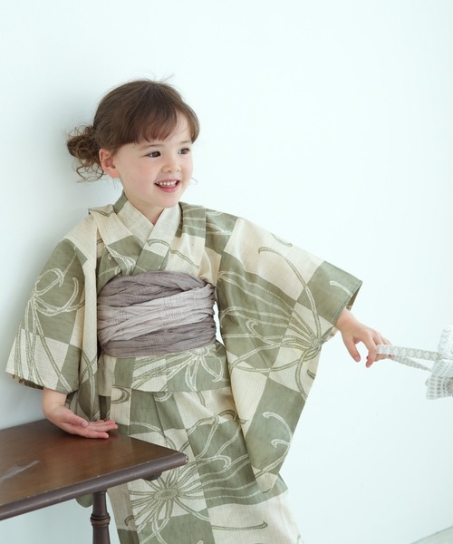 utatane（ウタタネ）の「キッズ浴衣3点セット utatane（浴衣・キッズ・グリーン・110cm/100cm/120cm/130cm）」の5枚目の写真