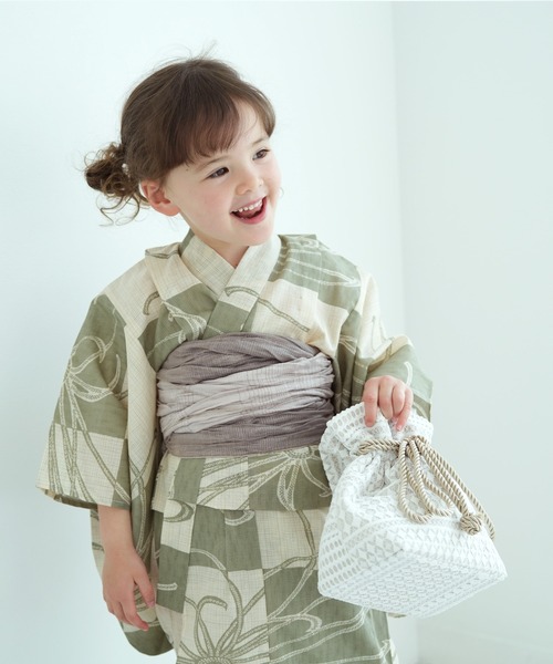 utatane（ウタタネ）の「キッズ浴衣3点セット utatane（浴衣・キッズ・グリーン・110cm/100cm/120cm/130cm）」の6枚目の写真