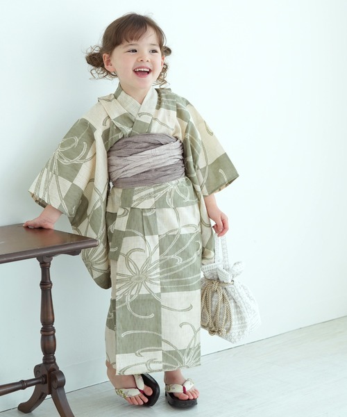 utatane（ウタタネ）の「キッズ浴衣3点セット utatane（浴衣・キッズ・グリーン・110cm/100cm/120cm/130cm）」の11枚目の写真