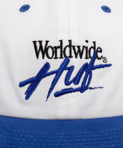 HUF(ハフ)の「OS SYSTEM 6 PANEL HAT / HUF キャップ 帽子(キャップ・メンズ・ホワイト/ネイビー・O/S)」の6枚目の写真