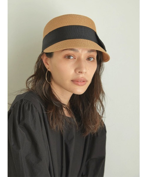 ACYM(アシーム)の「Ribbon tape キャスケット(キャスケット・レディース・ベージュ/アイボリー・FREE)」の3枚目の写真