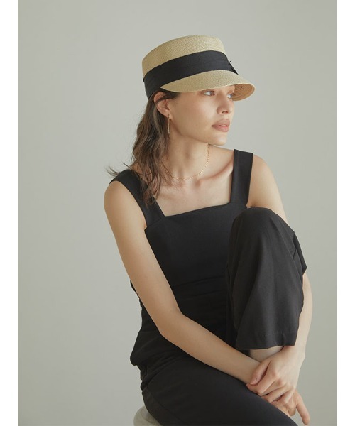 ACYM(アシーム)の「Ribbon tape キャスケット(キャスケット・レディース・ベージュ/アイボリー・FREE)」の7枚目の写真