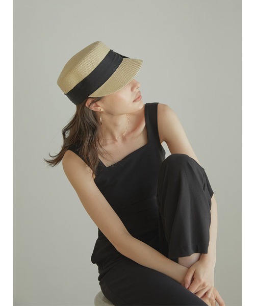 ACYM(アシーム)の「Ribbon tape キャスケット(キャスケット・レディース・ベージュ/アイボリー・FREE)」の10枚目の写真