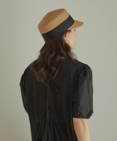 ACYM(アシーム)の「Ribbon tape キャスケット(キャスケット・レディース・ベージュ/アイボリー・FREE)」の14枚目の写真