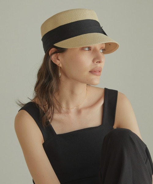 ACYM(アシーム)の「Ribbon tape キャスケット(キャスケット・レディース・ベージュ/アイボリー・FREE)」の12枚目の写真