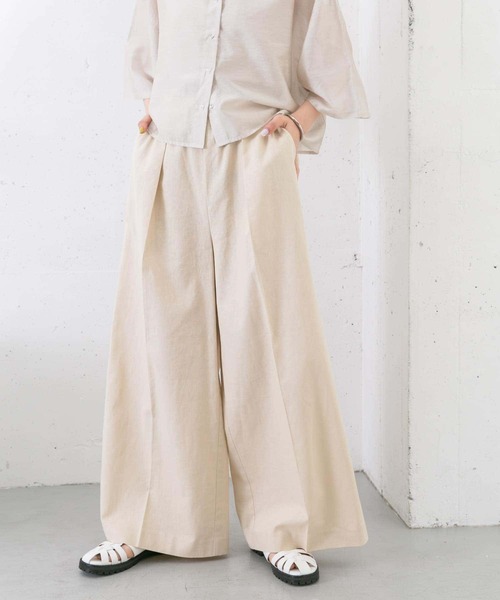 KBF（ケイビーエフ）の「ワイドシルエットリネンパンツ（その他パンツ・レディース・ブラック/ラベンダー/ライトベージュ・ONE）」の10枚目の写真
