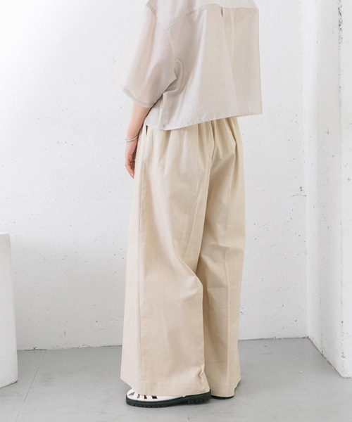 KBF（ケイビーエフ）の「ワイドシルエットリネンパンツ（その他パンツ・レディース・ブラック/ラベンダー/ライトベージュ・ONE）」の13枚目の写真