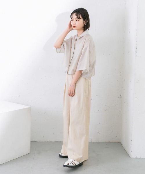 KBF（ケイビーエフ）の「ワイドシルエットリネンパンツ（その他パンツ・レディース・ブラック/ラベンダー/ライトベージュ・ONE）」の16枚目の写真