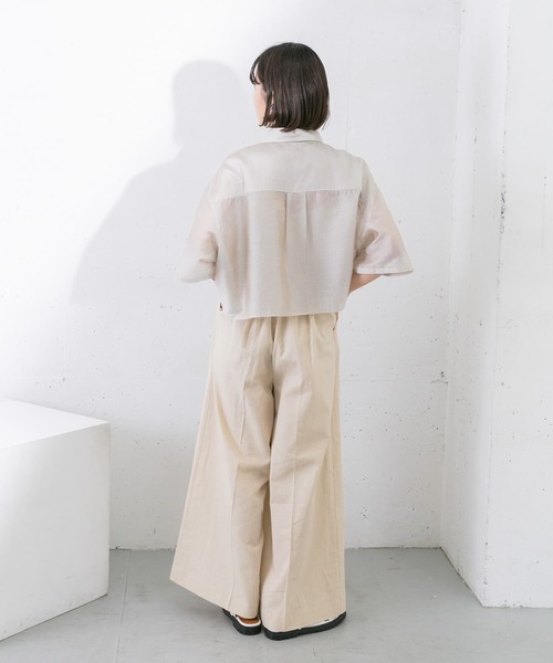 KBF（ケイビーエフ）の「ワイドシルエットリネンパンツ（その他パンツ・レディース・ブラック/ラベンダー/ライトベージュ・ONE）」の17枚目の写真