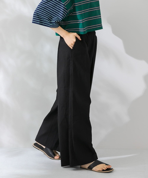 KBF（ケイビーエフ）の「ワイドシルエットリネンパンツ（その他パンツ・レディース・ブラック/ラベンダー/ライトベージュ・ONE）」の18枚目の写真