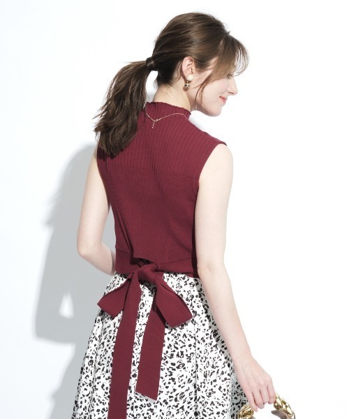 Apuweiser-riche（アプワイザーリッシェ）の「アウトリブニット（ニット/セーター・レディース・ホワイト/ブラック/ボルドー/ピンクベージュ/グリーン/ブラウン・2）」の7枚目の写真