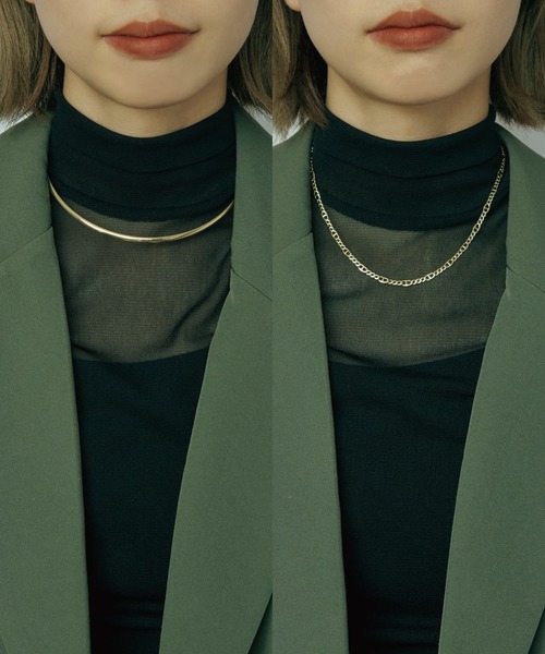 GOLDY（ゴールディ）の「アンカー チェーン チョーカー & シャープ ライン ネックカフ（ネックレス・レディース・シルバー/ゴールド/シルバー系その他/ゴールド系その他・FREE）」の8枚目の写真