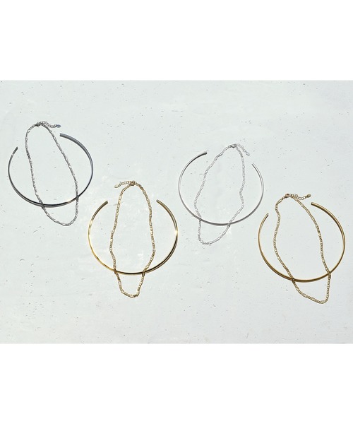 GOLDY（ゴールディ）の「アンカー チェーン チョーカー & シャープ ライン ネックカフ（ネックレス・レディース・シルバー/ゴールド/シルバー系その他/ゴールド系その他・FREE）」の9枚目の写真