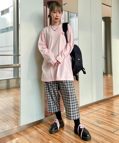 Candy Stripper（キャンディストリッパー）の「CND CHECK パンツ（その他パンツ・レディース・レッド/ブラック・2）」の4枚目の写真